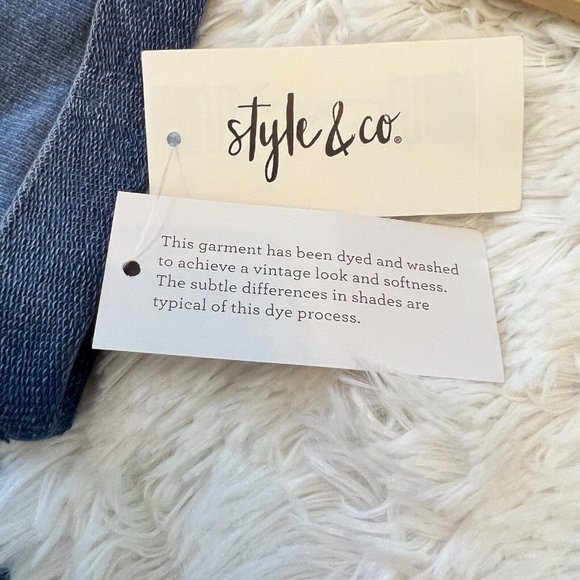 Style Co Womens Dress Small Blue Autumn Lounge Lace Up Coastal Cowgirl Boho13971 - Picture 7 of 12